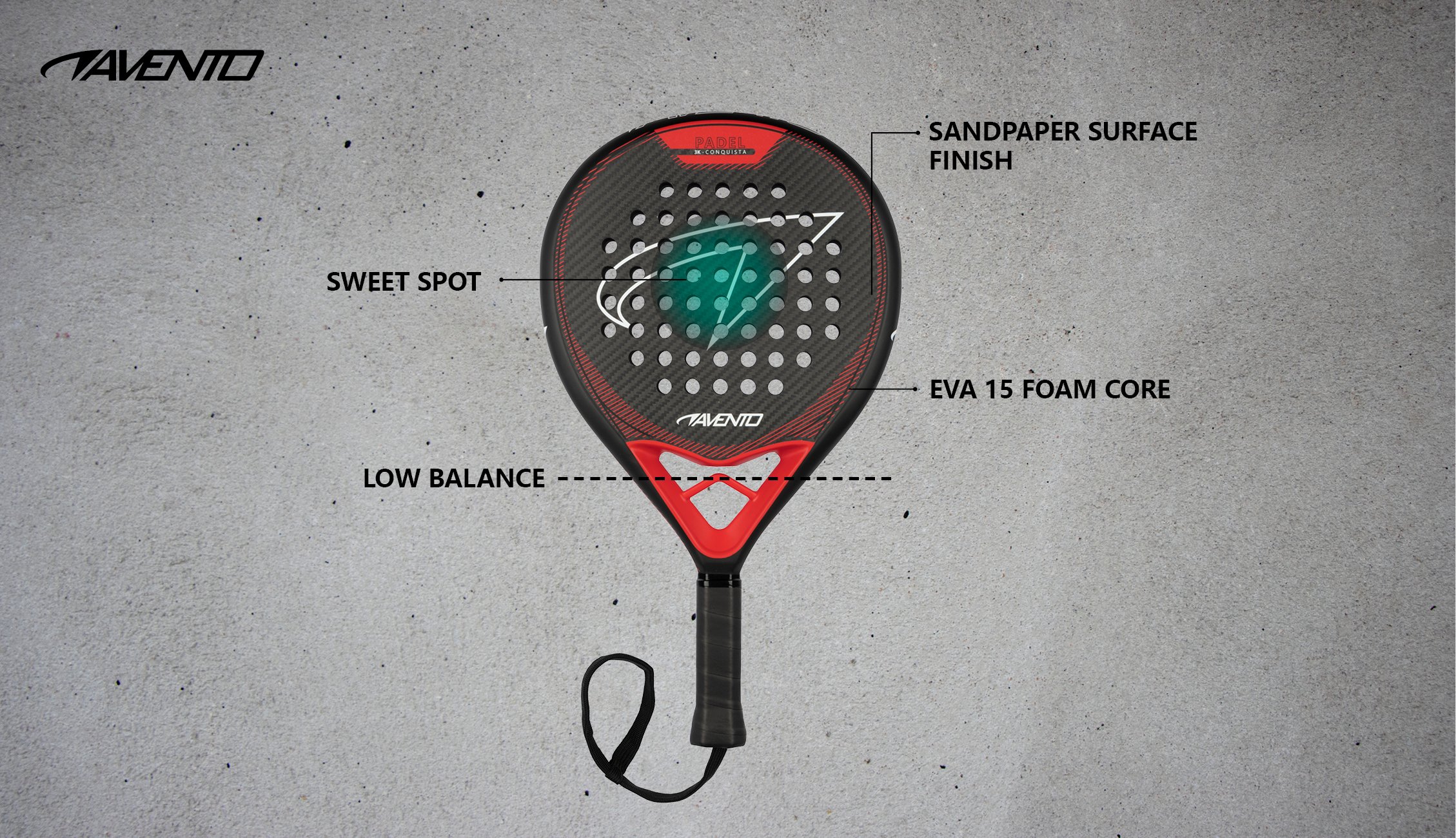Padel Racket 3K Carbon Conquista - Image 3