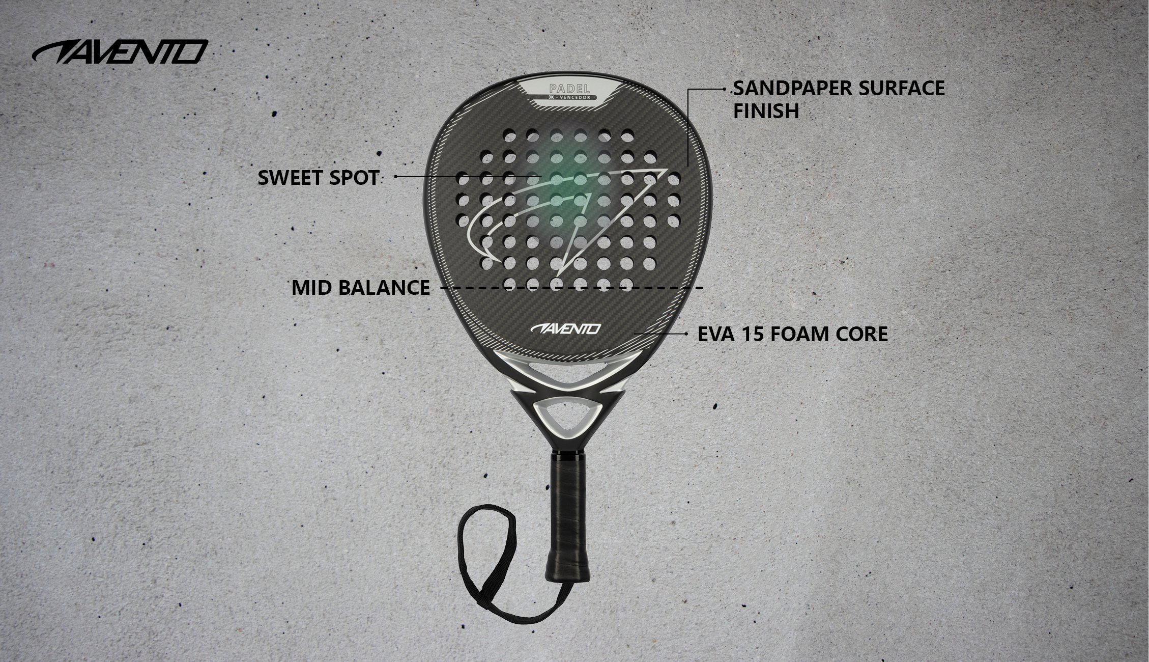 Padel Racket 3K Carbon Vencedor - Image 4