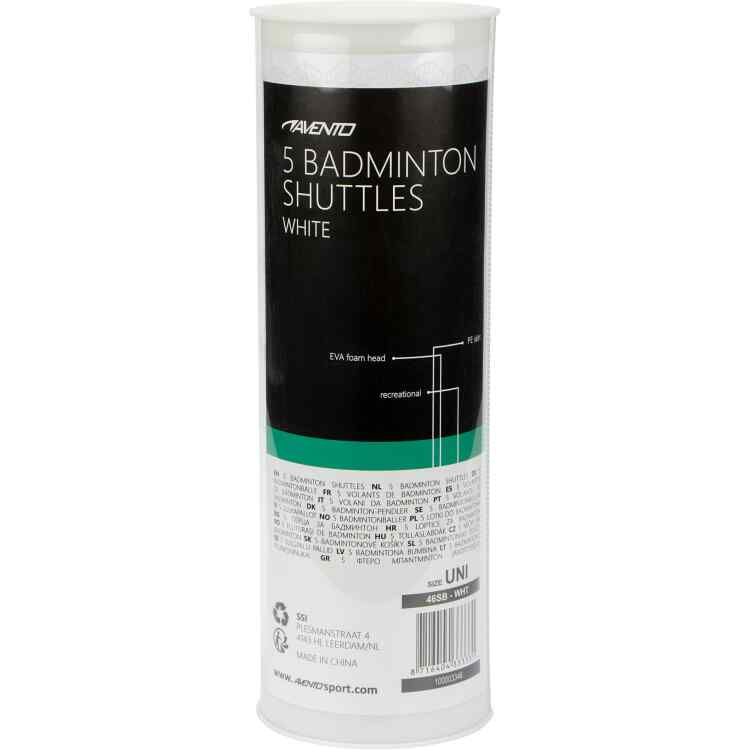 5 Badminton Shuttles  White - Image 3