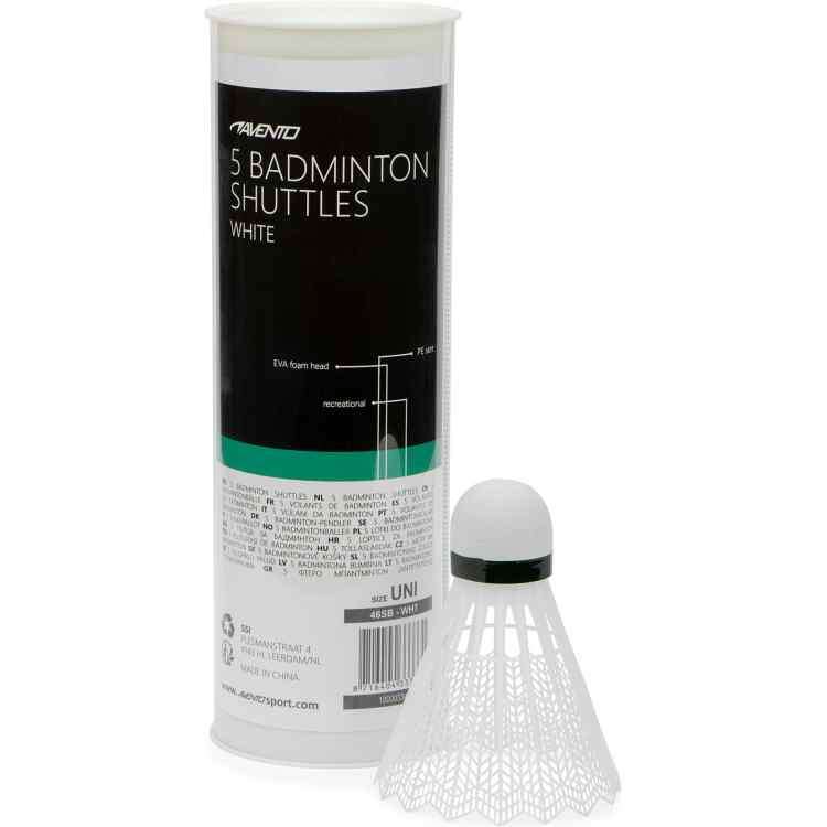 5 Badminton Shuttles  White