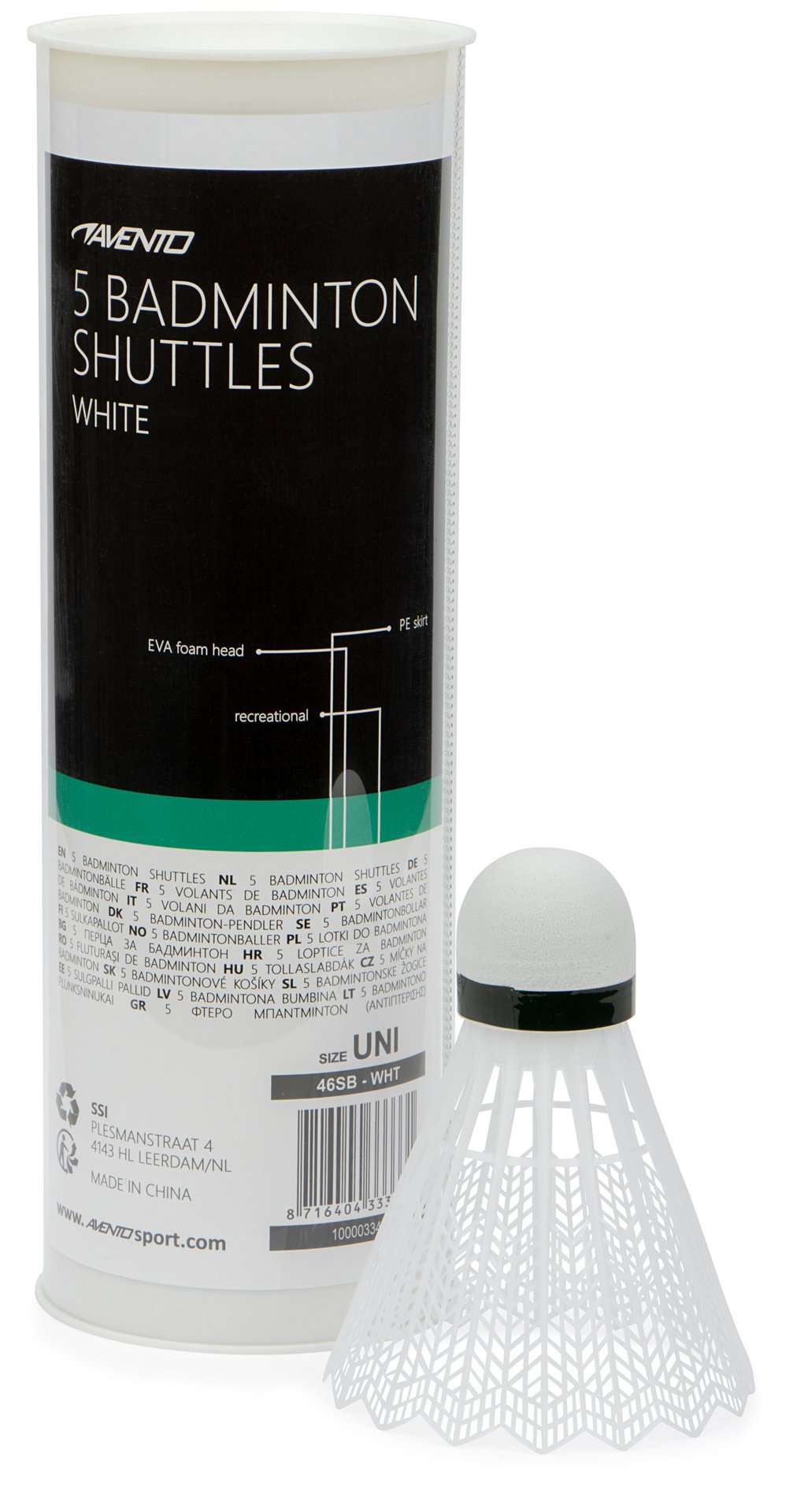 5 Badminton Shuttles  White