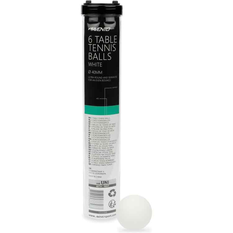 6 Table Tennis Balls  ABS White