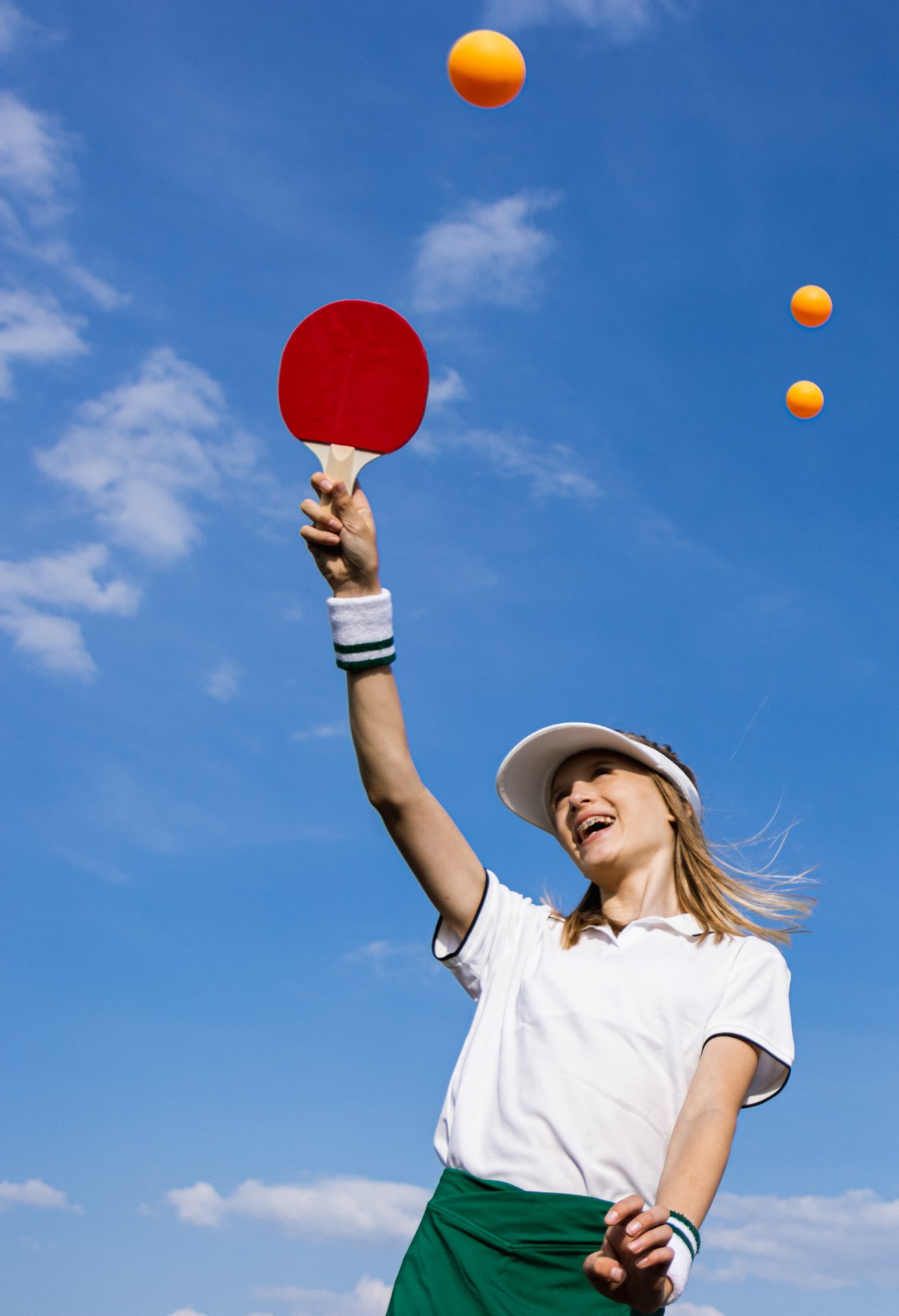 6 Table Tennis Balls  ABS Orange - Image 5
