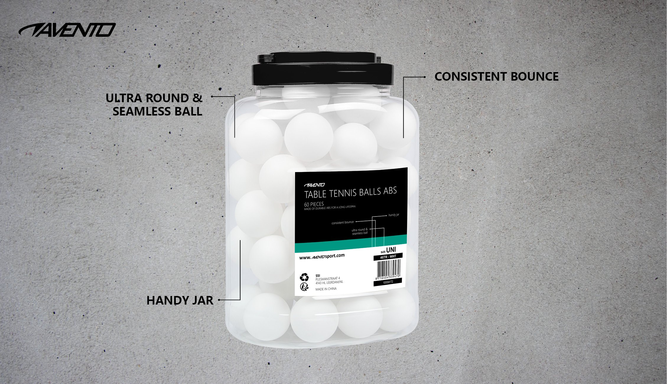 Table Tennis Balls ABS in Jar  60 Pieces - Image 3