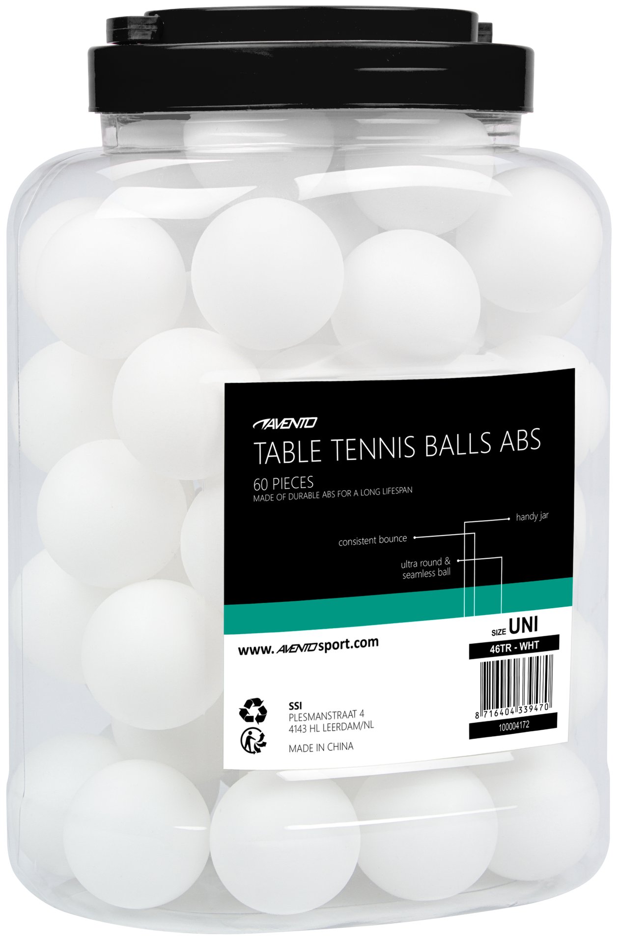 Table Tennis Balls ABS in Jar  60 Pieces