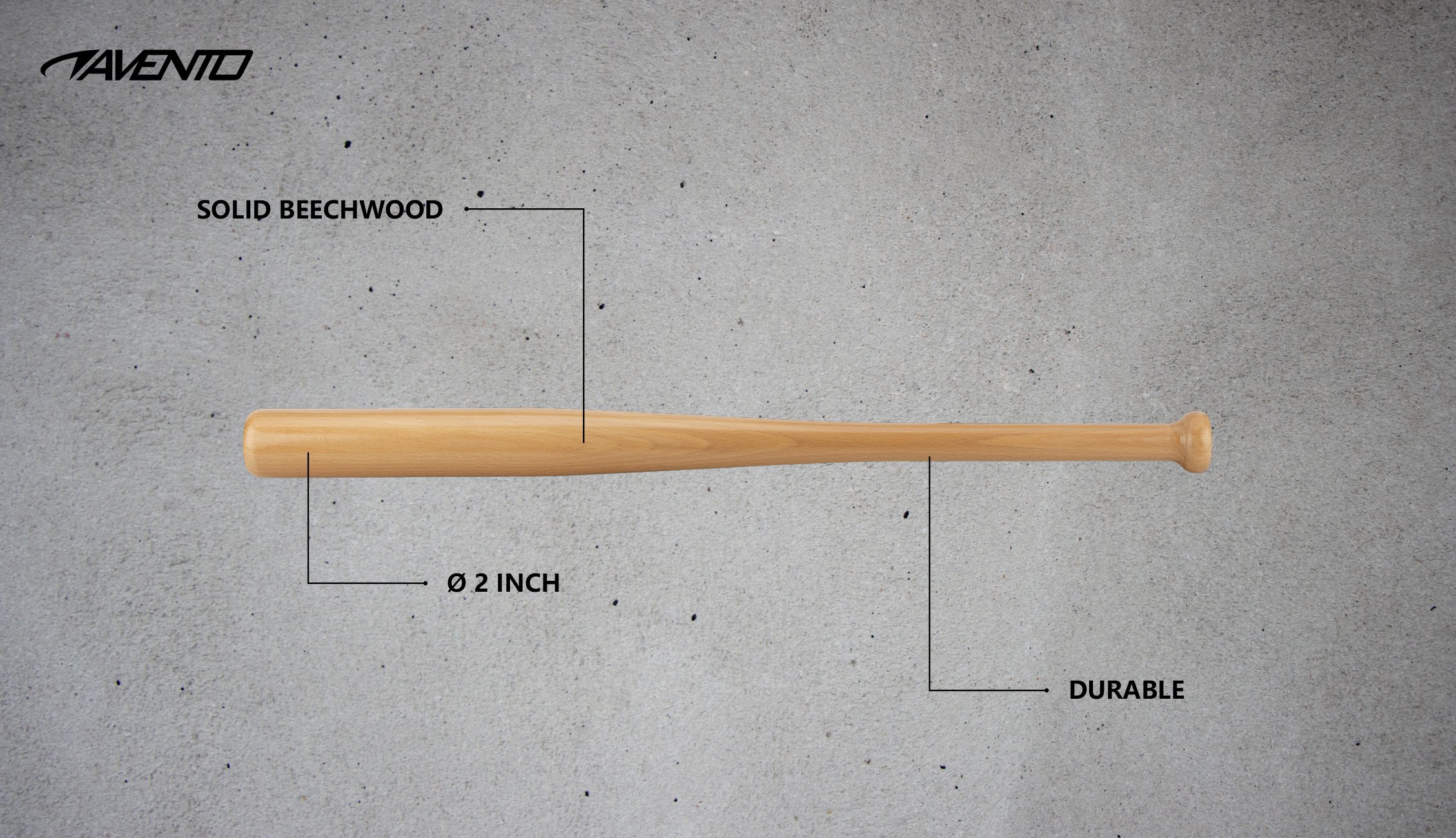 Baseball Bat  Wood  68 cm - Bilde 3