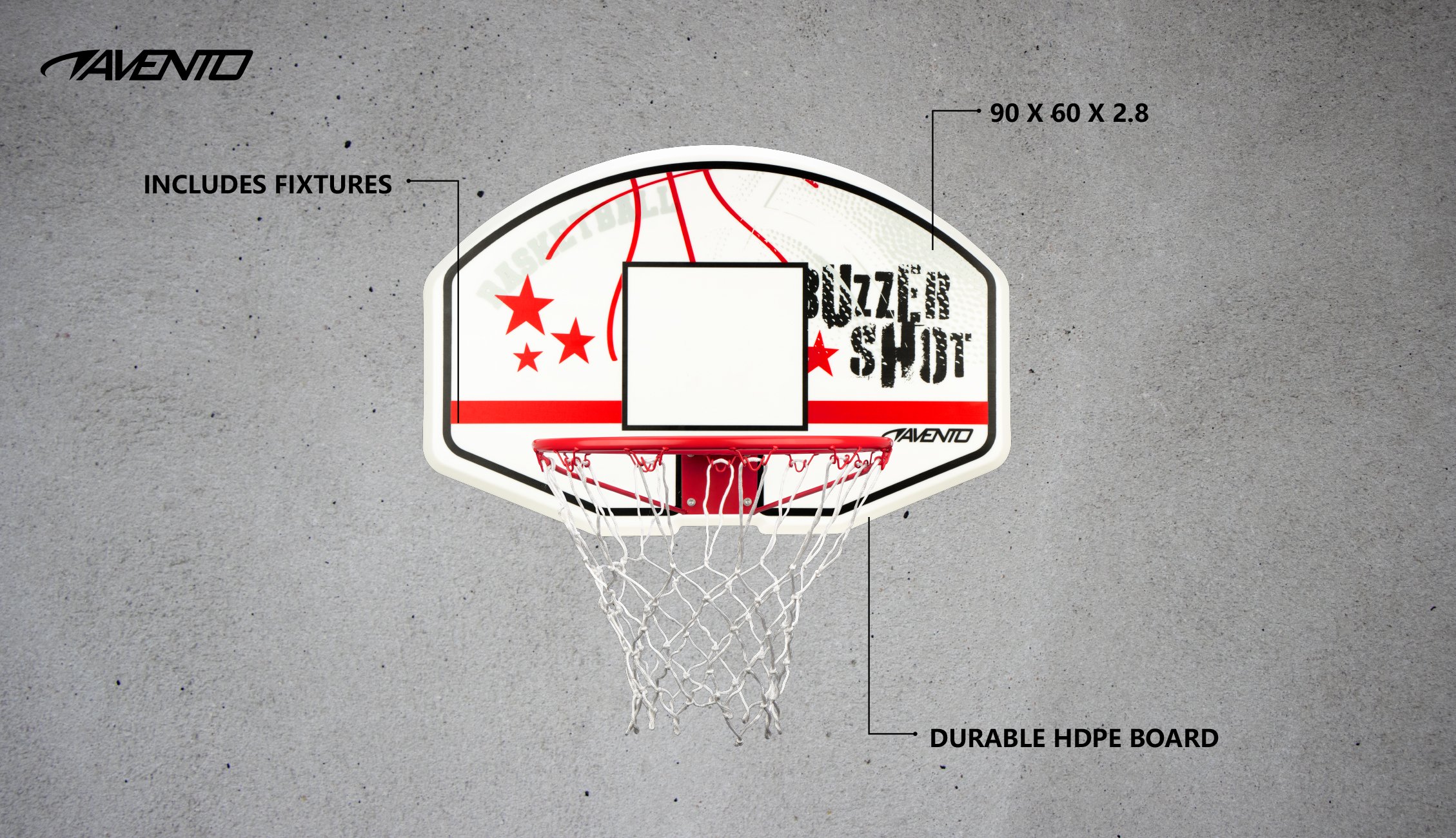 Basketball Board  Hoop  Net  BuzzerShot - Bilde 2