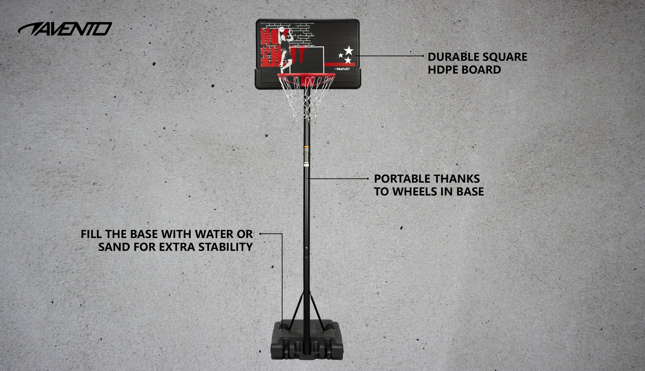 Basketball Stand Portable and adjustable  Hot Shot - Bilde 4