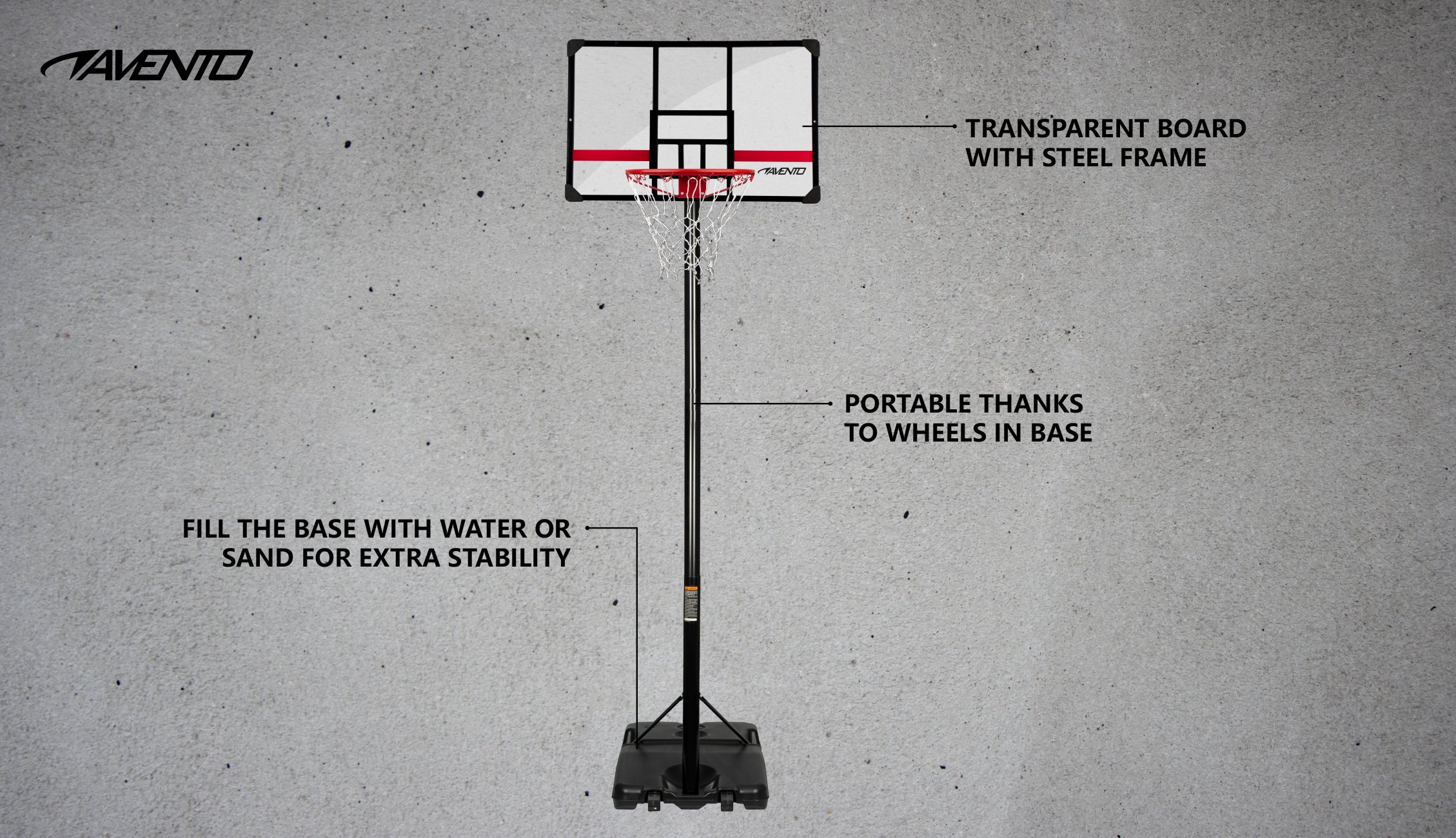 Basketball Stand Portable and Adjustable  Legendary - Bilde 4