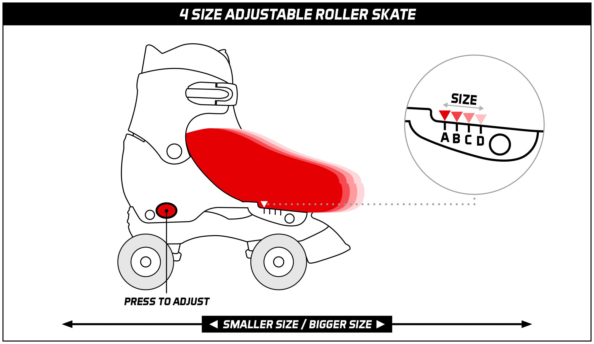 Roller Skates Girls Adjustable Semisoft Boot  Rave Skate - Bilde 5