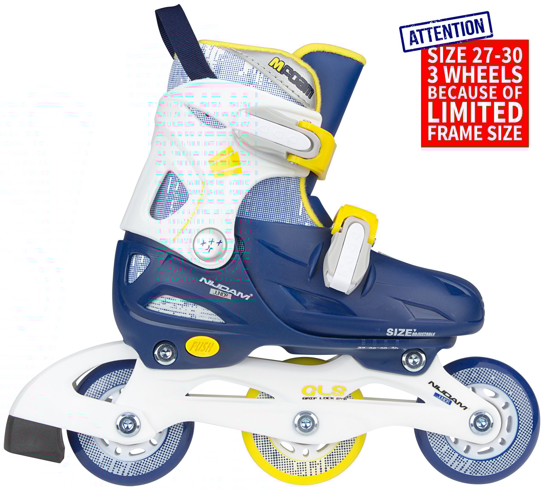 Inline Skates Boys Adjustable  Hardboot  Navy Seal - Bilde 4