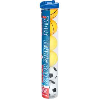 Table Tennis Balls with Print in Tube  6 Pieces