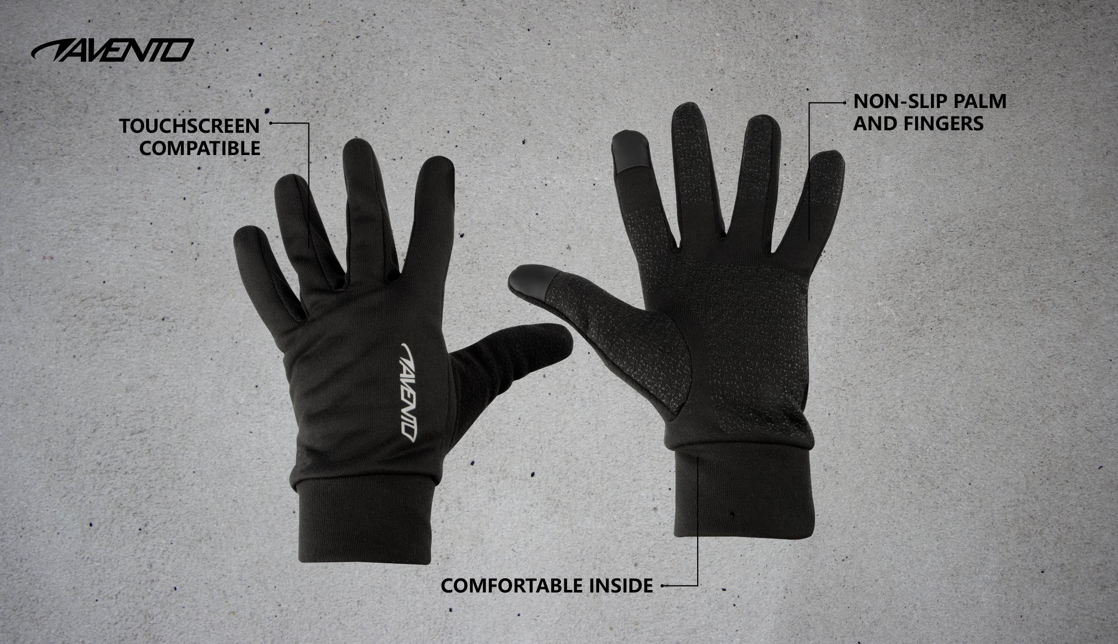 Sports Gloves with Touchscreen Tip  Basic Black - Bilde 2