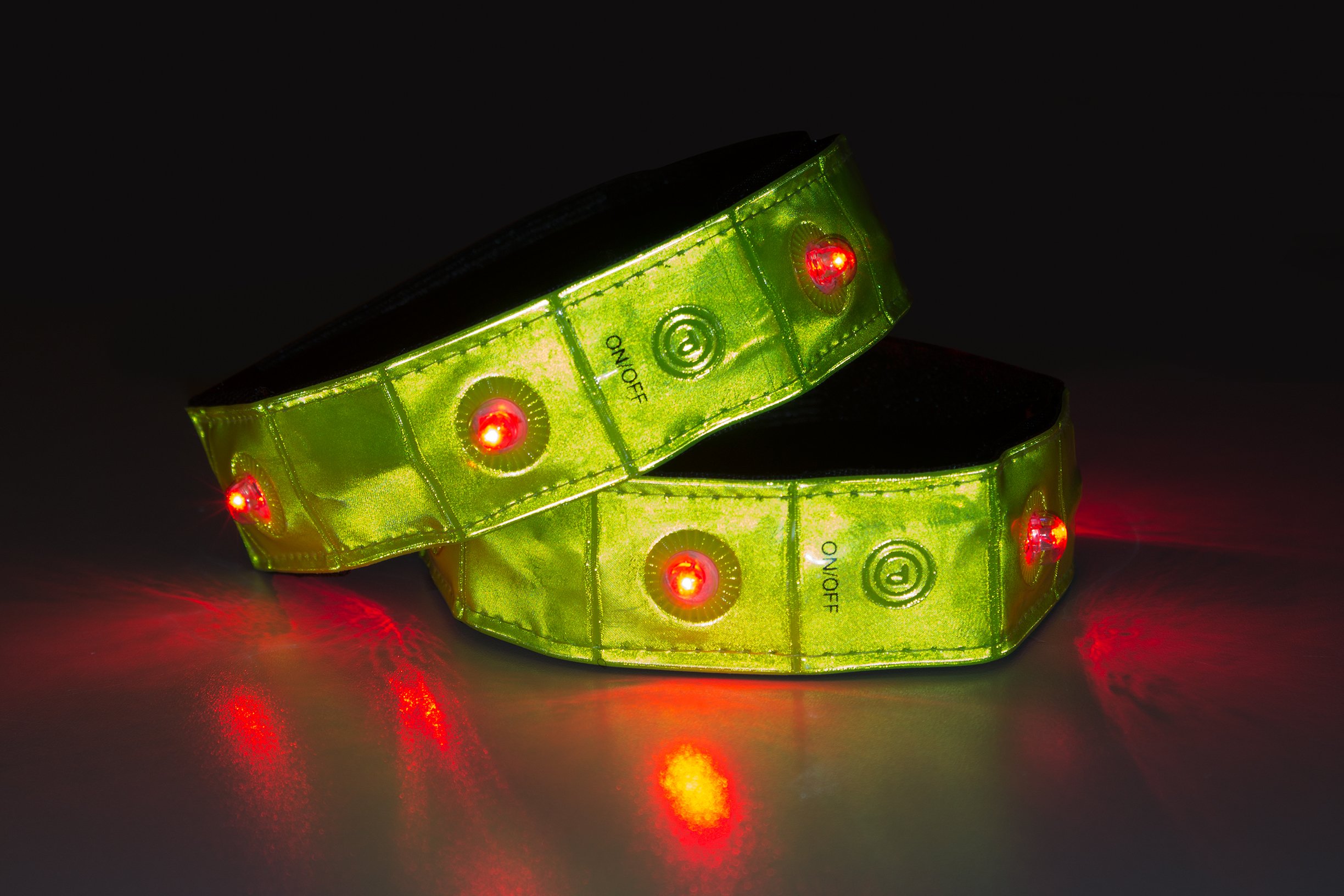 Pair Sports Armband Reflective with LEDs - Image 2