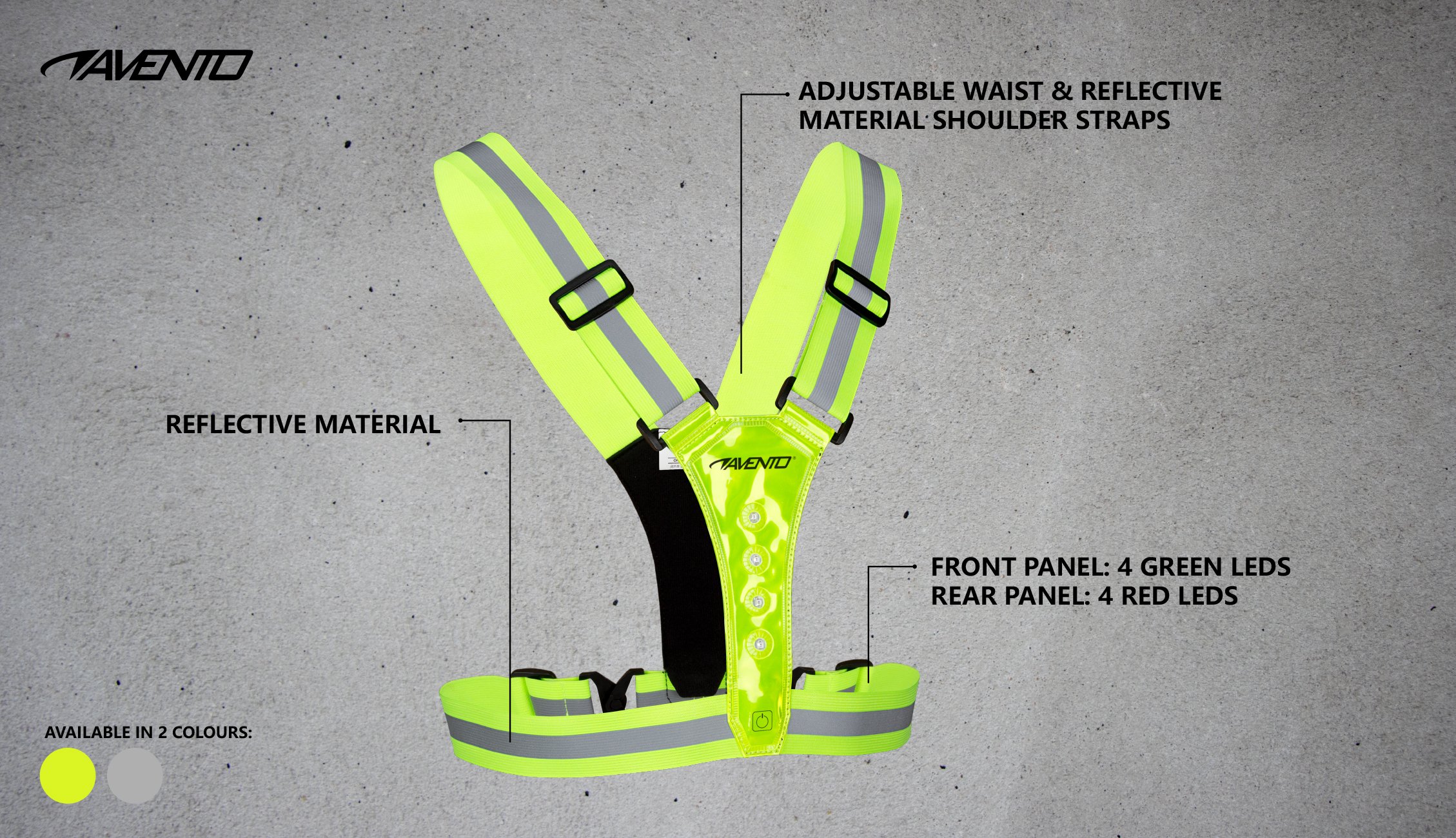 Running Safety Vest Reflective with LEDs - Image 3