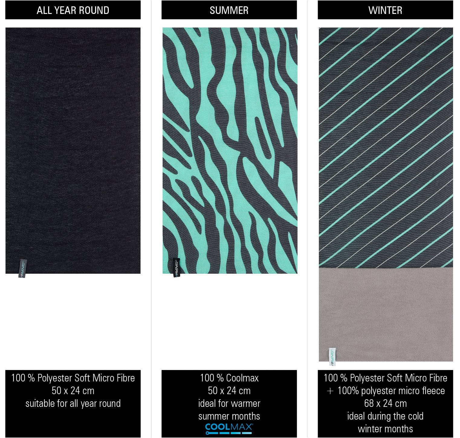 Neckwarmer Set of 3 Women Active - Image 2