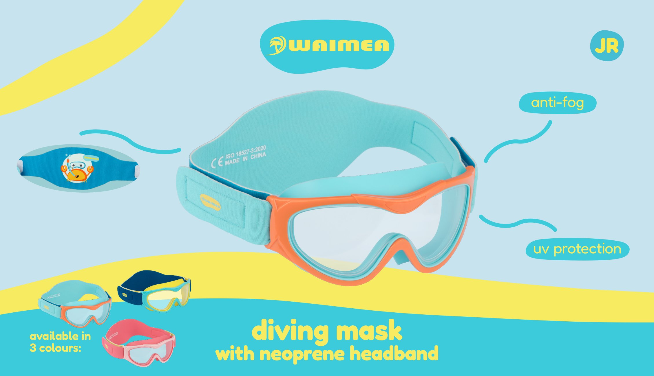 Diving Mask w Neoprene Headband Kekoa - Image 6