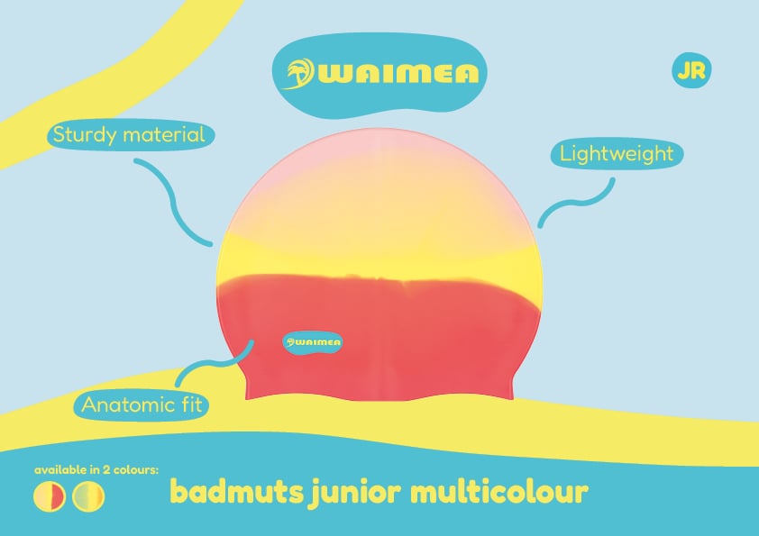 Swim Cap Flat Junior Multi Colour Lilo - Image 2